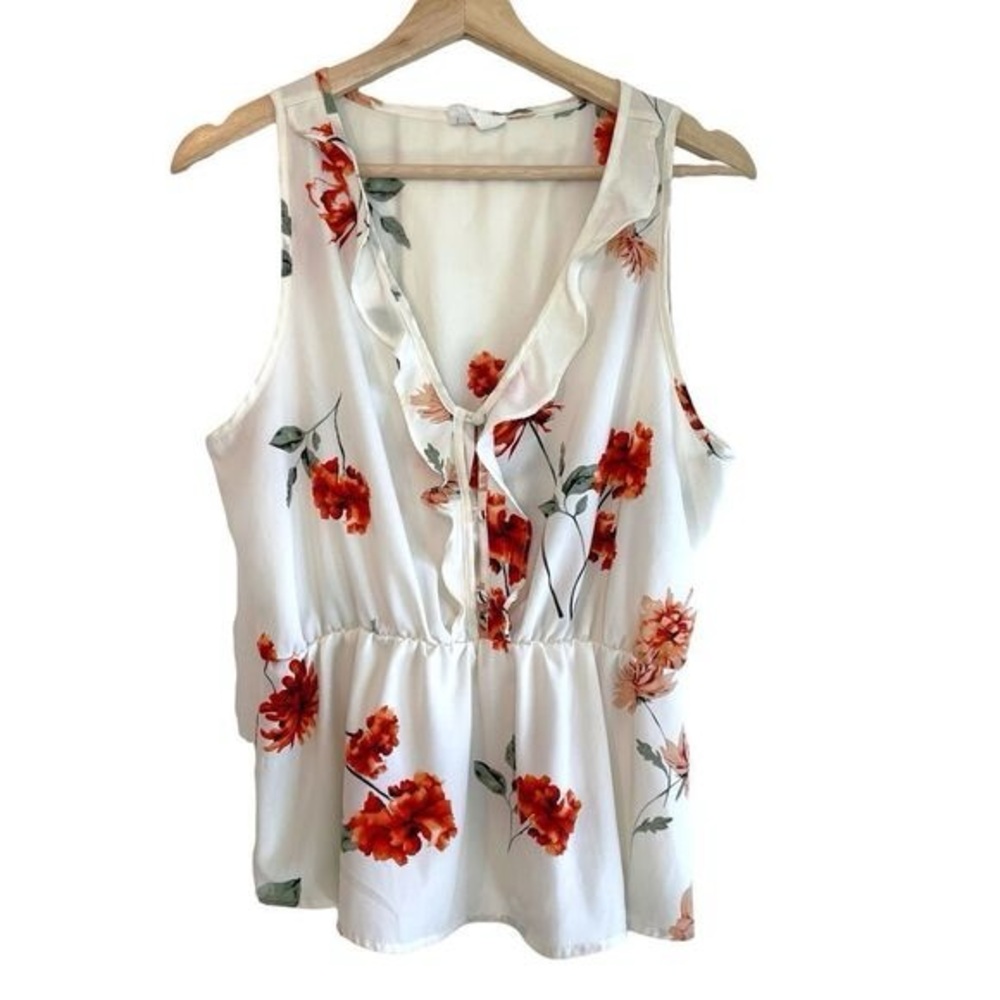 Sienna Sky Floral and Ruffles Top